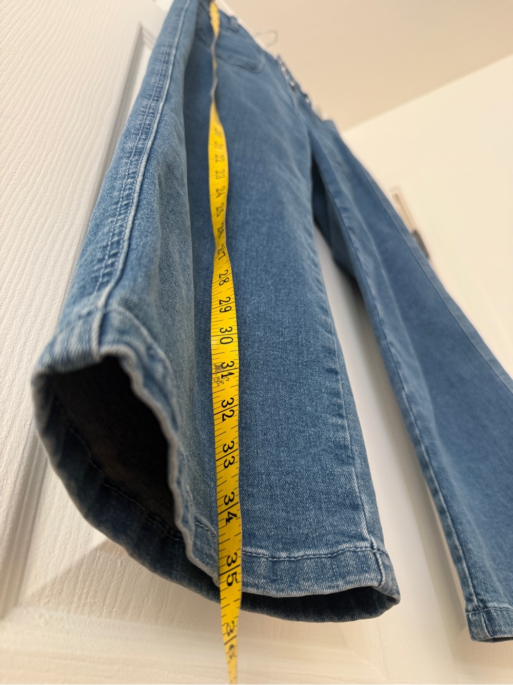 Denim High-Waist Cropped Wide Leg Women's Jeans Sz 4 - Picture 8 of 8
